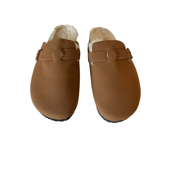 Boston style clogs, lined faux shearling - Picture 1 of 7